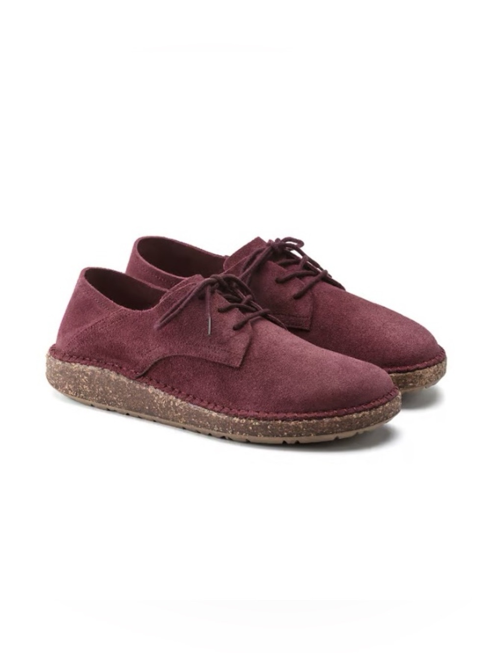 Birkenstock Gary Maroon Suede Lace Up Loafer/Mule